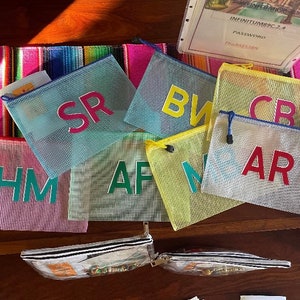 Custom Monogram Water-Resistant Zipper Pouch | Personalized Wet Dry Bag image 5