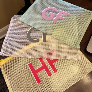 Custom Monogram Water-Resistant Zipper Pouch | Personalized Wet Dry Bag image 7