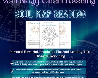 In Depth Astrology Birth Chart Reading | Soul Map | Full Personalized Natal Chart Analysis Report| 5 Questions| Astrology Forecast | PDF