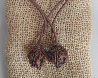 Rudraksha Solo Hair Tie For Locs, Braids, Curly Hair, Natural Hair, 2-piece set