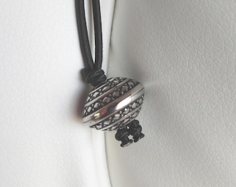 Silver Black Embossed Hair Tie For Locs, Sisterlocks, Braids, Curly Hair, Natural Hair