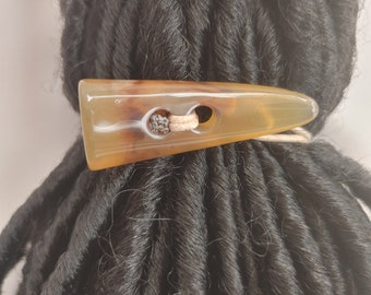 Brown Amber Solo Hair Tie For Locs, Braids, Curly Hair, Natural Hair