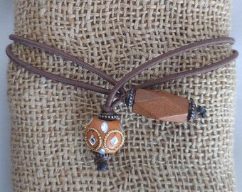 Copper Reflections Natural Hair Tie For Locs, Sisterlocks, Braids, Ponytails, Natural Hair