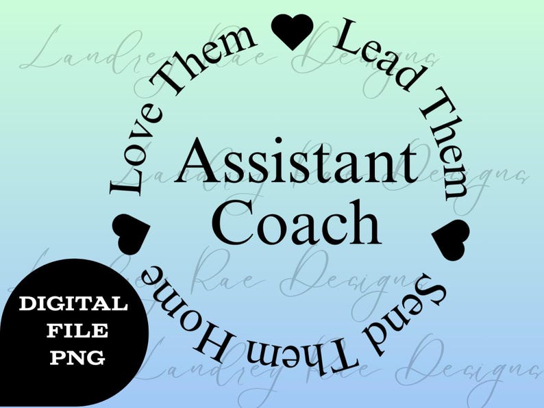 Assistant Coach PNG SVG File | DIY Shirt, Tumbler, Notebook, Stickers ...