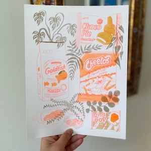 sweet & salty risograph print
