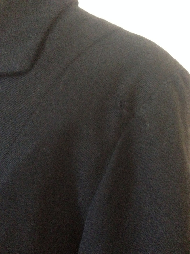Vintage 1940s 1930s black jacket with self cover buttons 30s 40s Fitted VOLUP