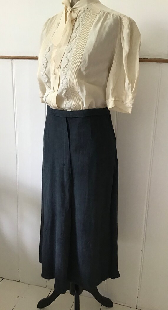 1930s Tie Neck Blouse - Ivory main image 1