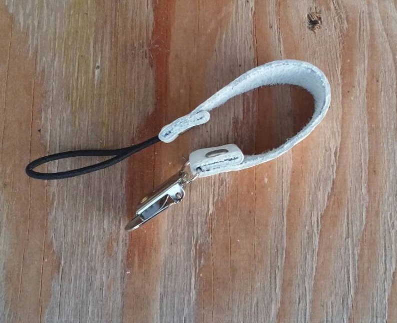 White Egret unisex pacifier clippacifier holder