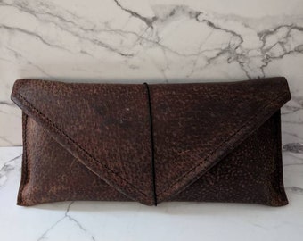 Hand Stitched leather pencil/pen pouch. a gift for mom