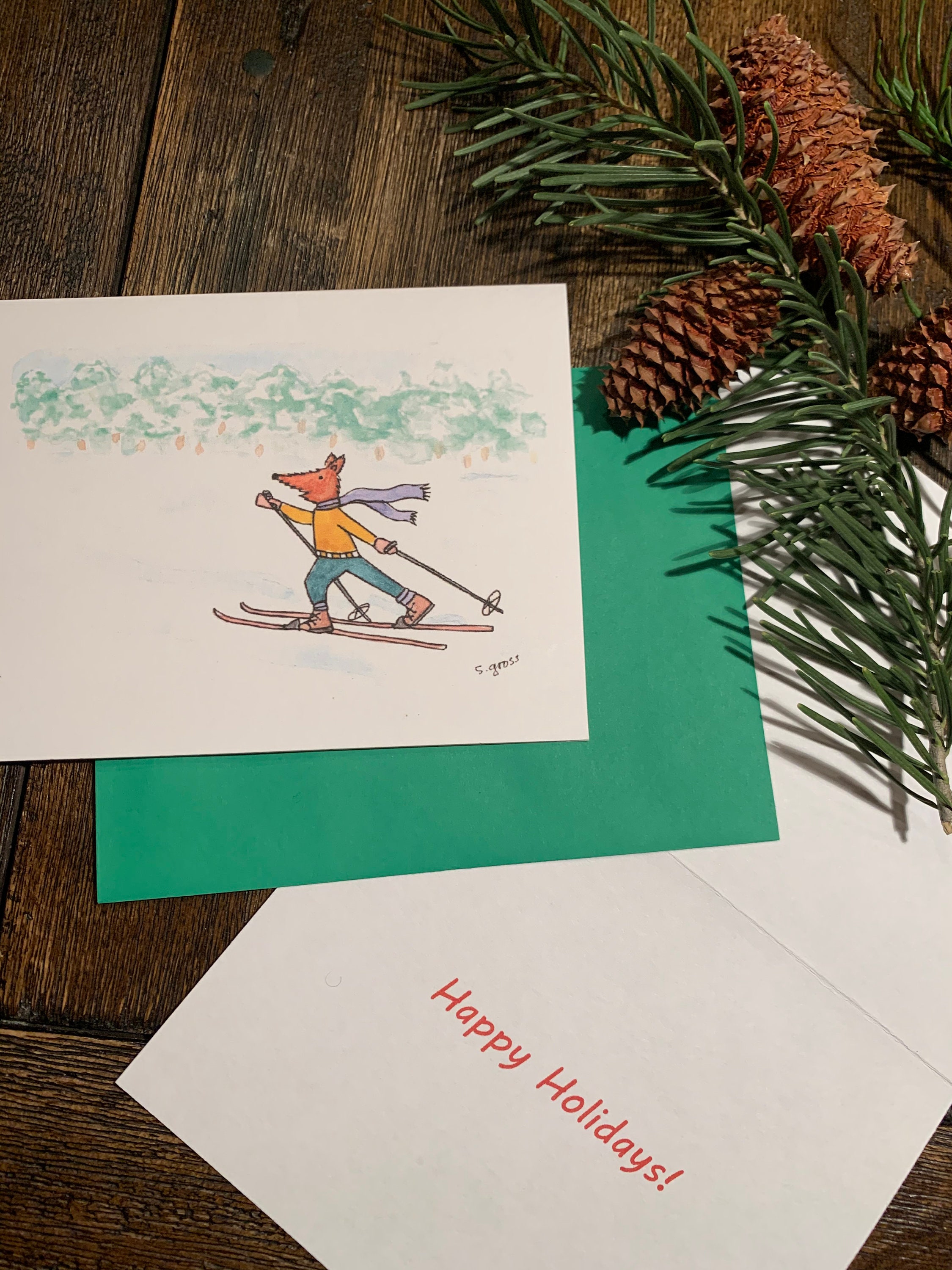 Holiday Card Set for Kids Kids Christmas Cards Artistmade Etsy