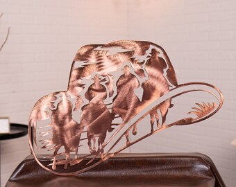 Cowboy Hat Home Décor Metal Art