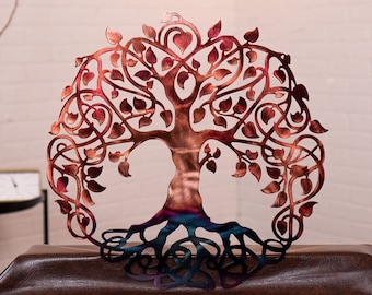 Handmade Celtic Tree of Life | Metal Wall Art | Nature and Rustic Family - Inspired Wall Décor