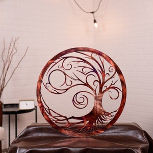 Enchanting Starry Night Tree of Life Metal Wall Art | Modern Nature and