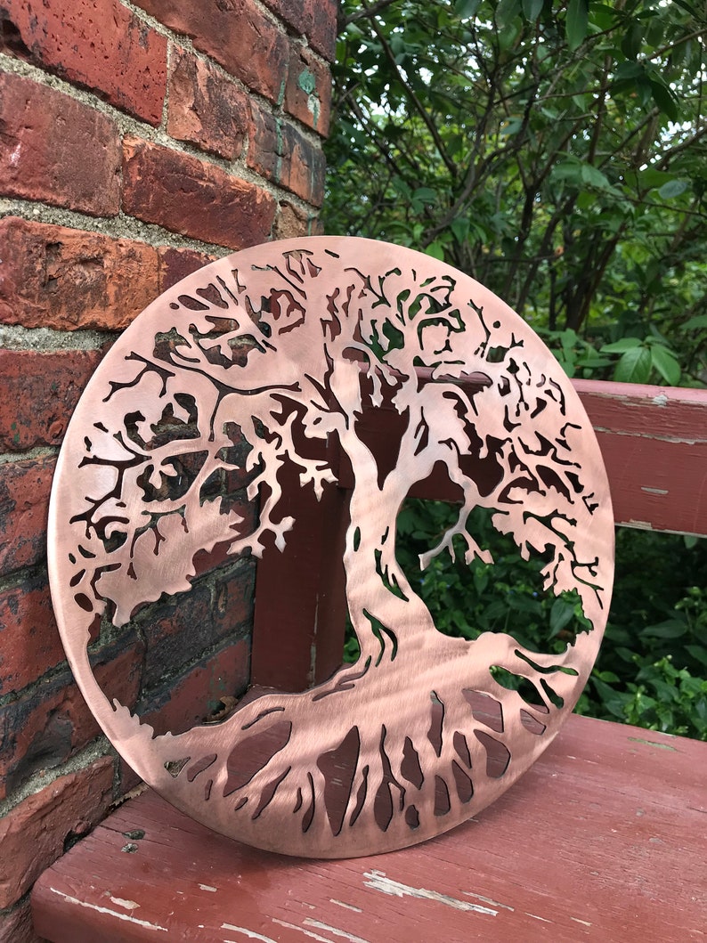 Tree of Life Woodland Decor Tree Wall Art Metal art Rustic Etsy
