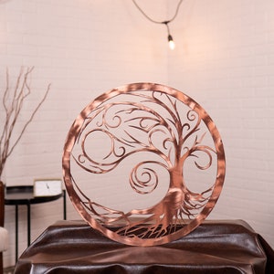 Enchanting Starry Night Tree of Life Metal Wall Art | Modern Nature and
