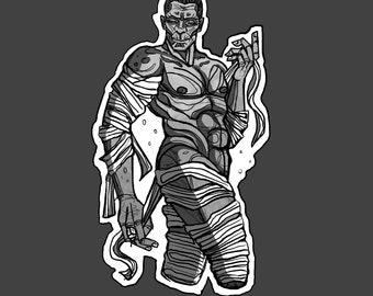 Pinup Mummy Sticker