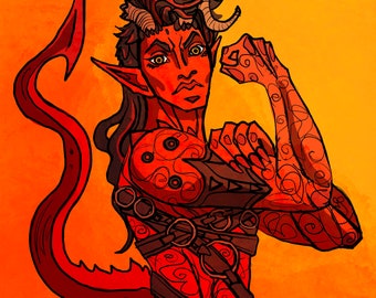 Karlach The Riveter - 3”x3” Baldur’s Gate Sticker