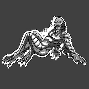 Pinup Creature From The Black Lagoon Sticker