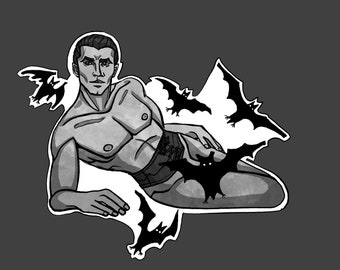 Pinup Dracula Sticker