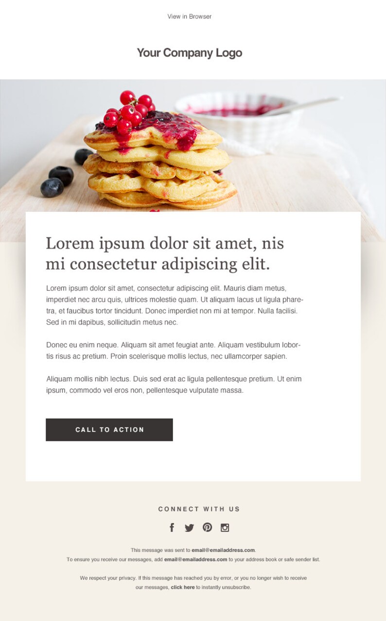 Responsive HTML Blog Email Template - Etsy