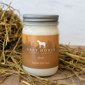 FRESH CUT HAY - All Natural Soy Candle || Hand Poured || Gift for Equestrians and Horse Lovers