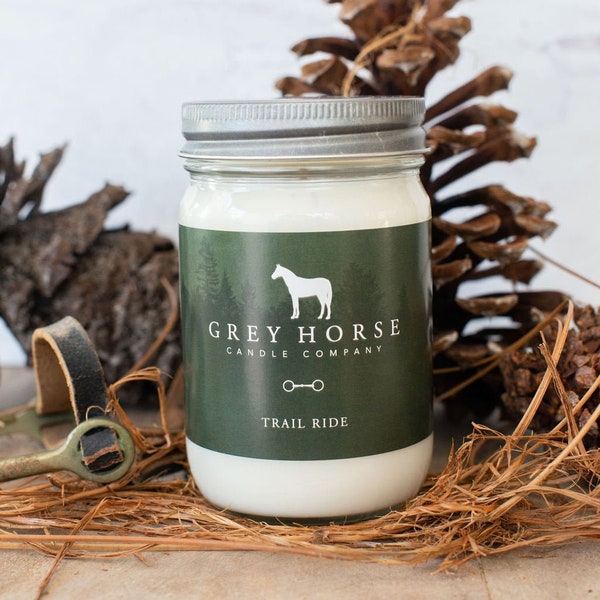 TRAIL RIDE - All Natural Soy Candle || Hand Poured || Gift for Equestrians and Horse Lovers