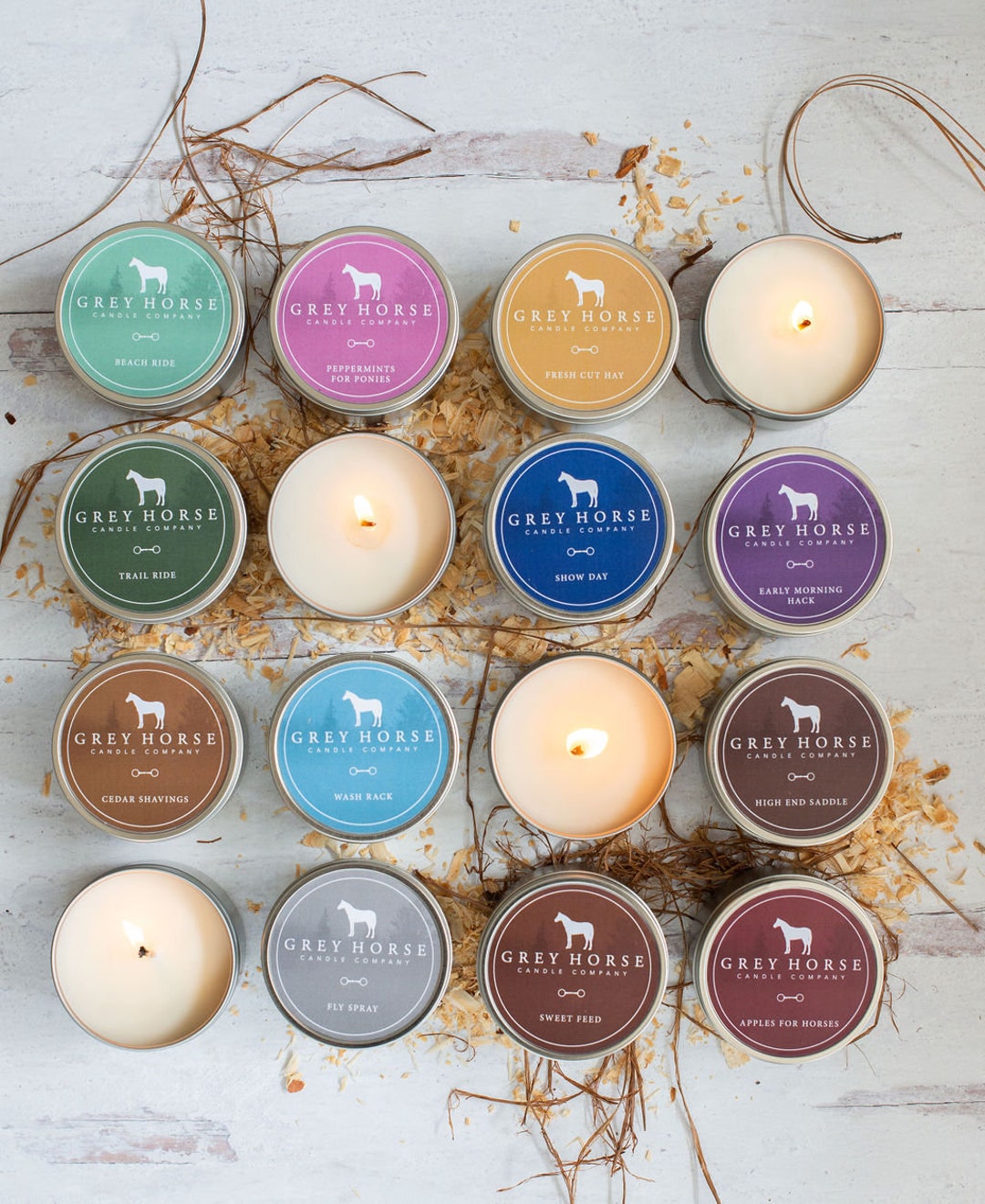 All Natural Soy Candle TIN || Hand Poured || Gift for Equestrians and ...