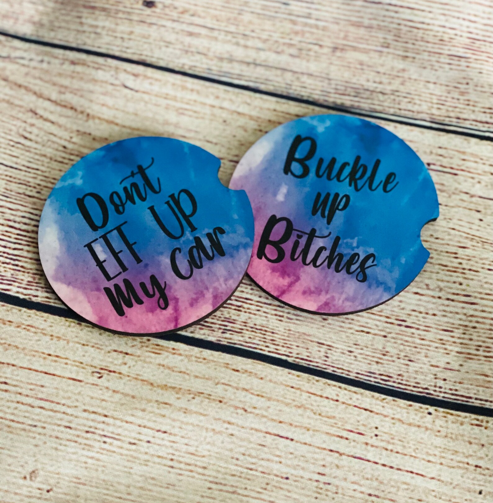 Car coasters set of 2 funny car coasters silly car Etsy