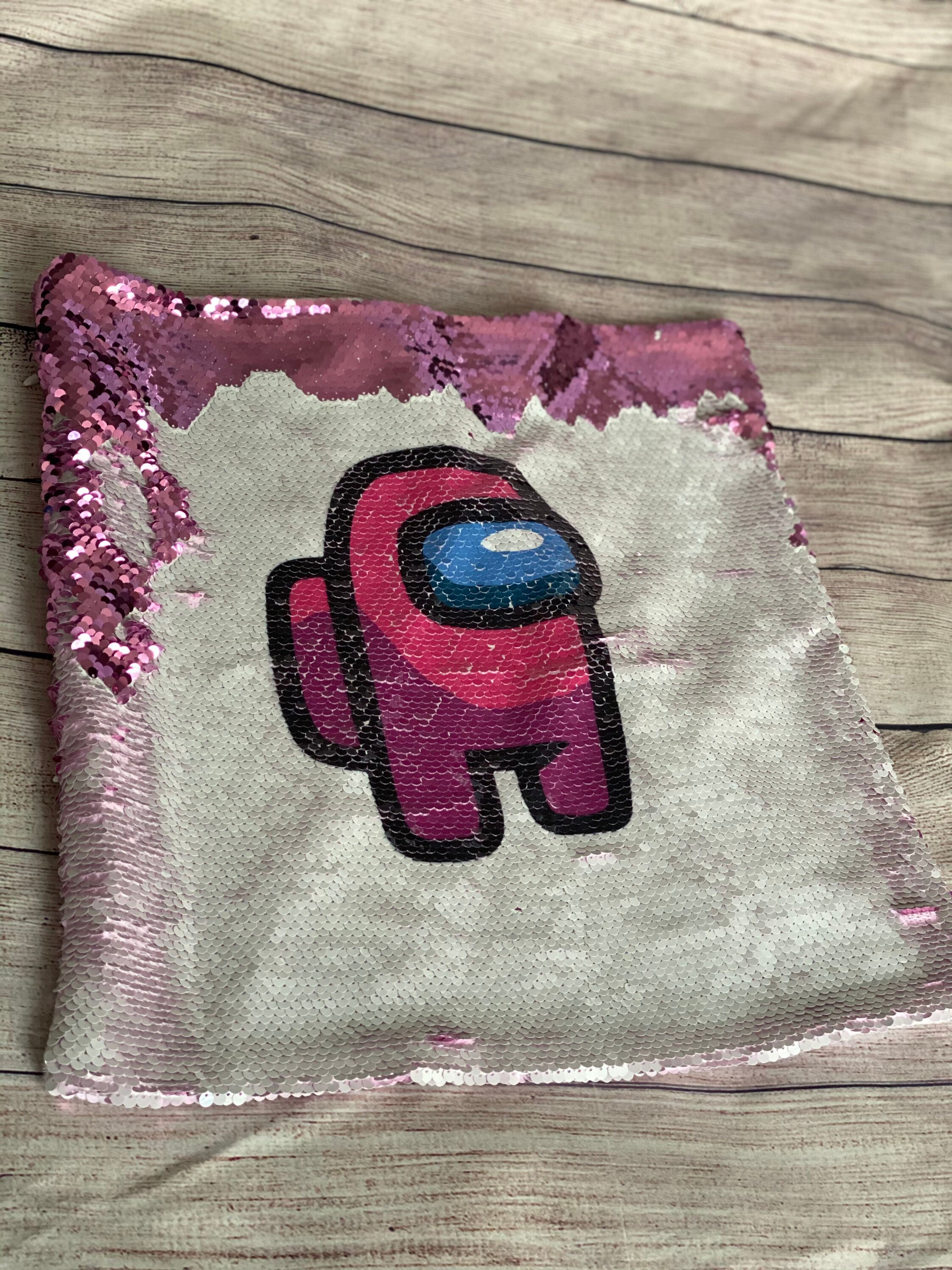 Among us among us flip sequin pillow case among us pillow Etsy