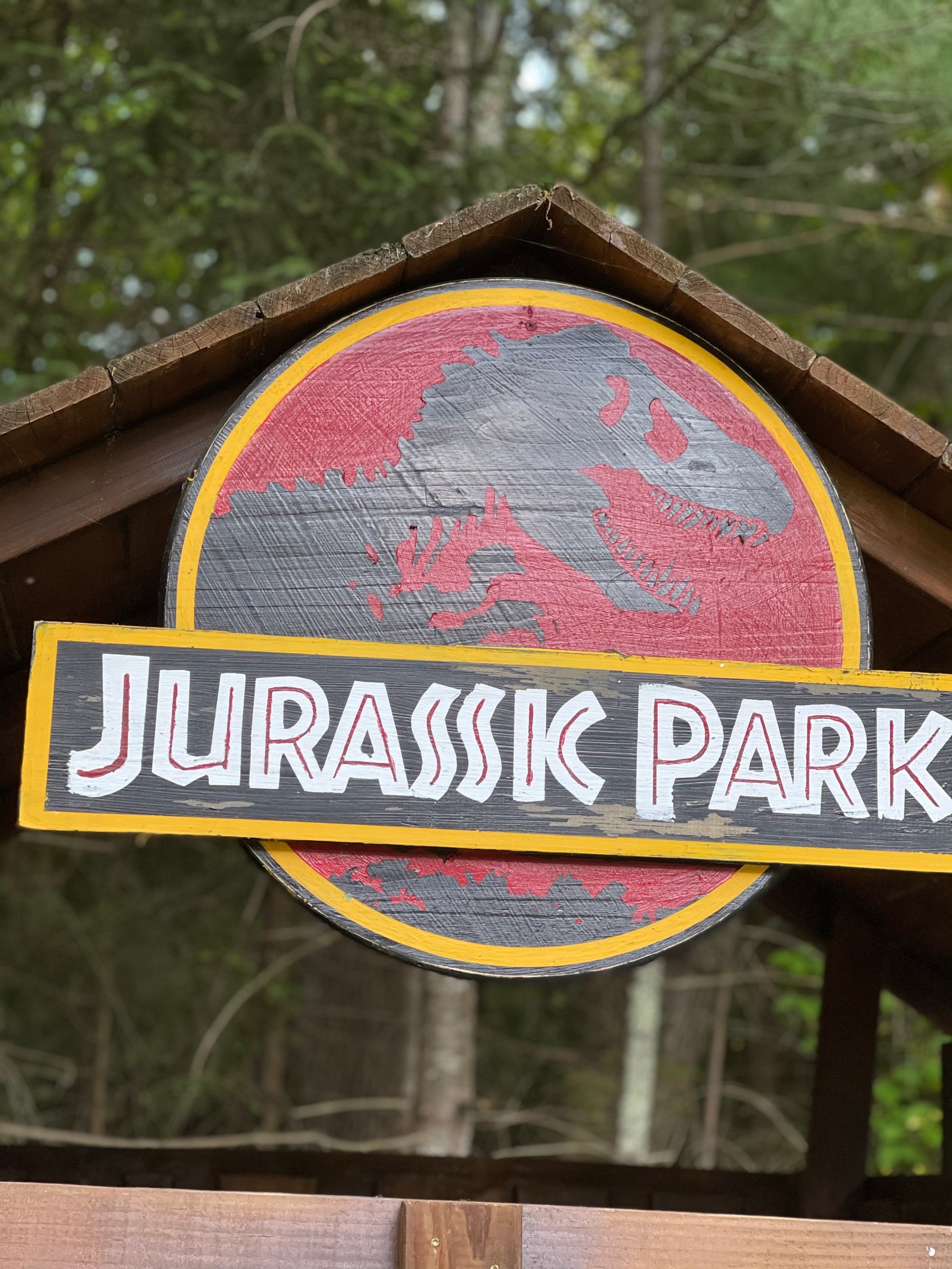 Jurassic Park Sign on wood Jurrasic Park Logo Wood Wall Art | Etsy