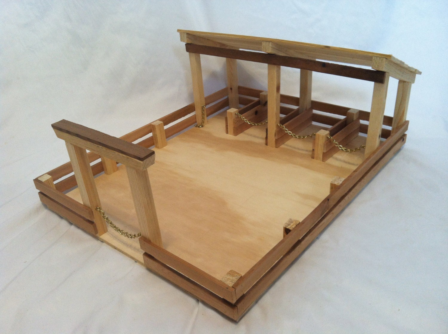 Wooden Toy Stable And Pasture Area