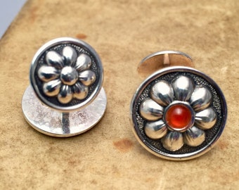 Spinki do mankietów Buccellati Silver z kamieniami półszlachetnymi