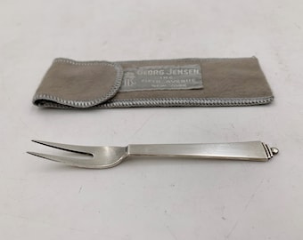 Georg Jensen Sterling Silver Bar Lemon Fork/ Pick in Pyramid Pattern