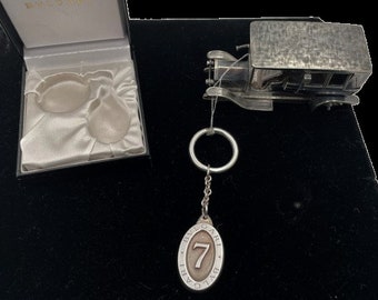 Bulgari Sterling Silver Lucky 7 Keychain