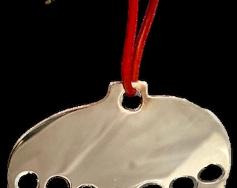 Christmas Apple Ornament in Sterling Silver by Linda Lee Johnson