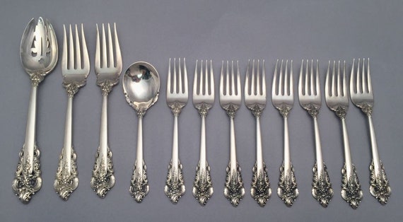 Grande Baroque by Wallace Sterling Silver Fish Fork All Sterling Custom 7 1//2/"