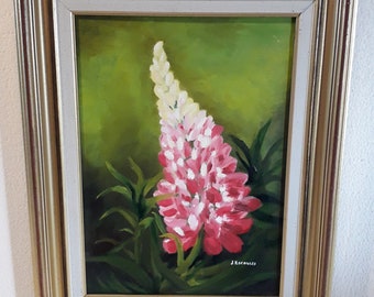 Lupine flower painting