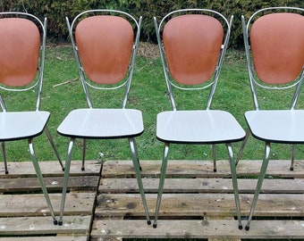 4 chaises en formica dossier skaï