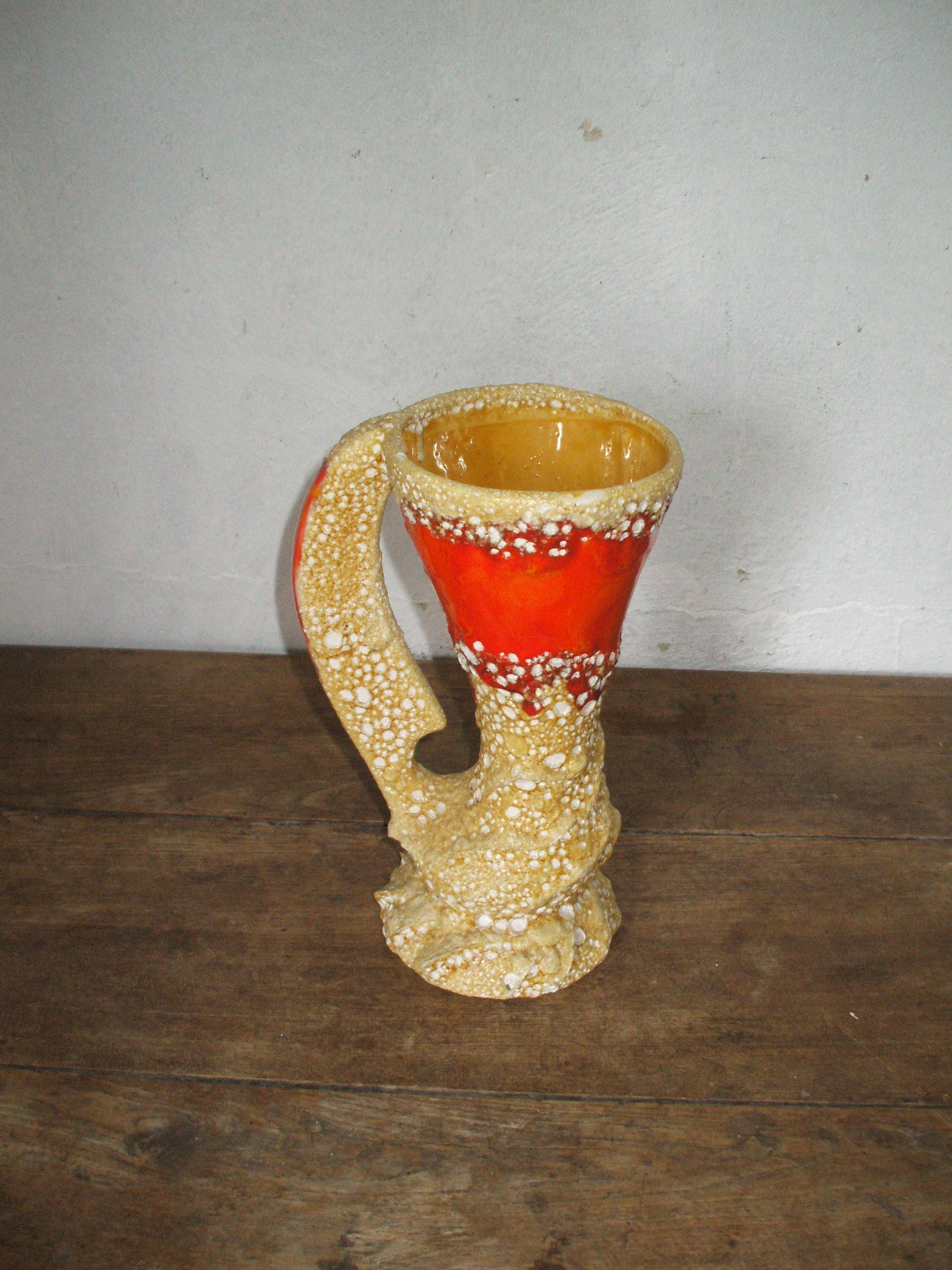 Vase Vallauris Vintage 1960 Fat Lava