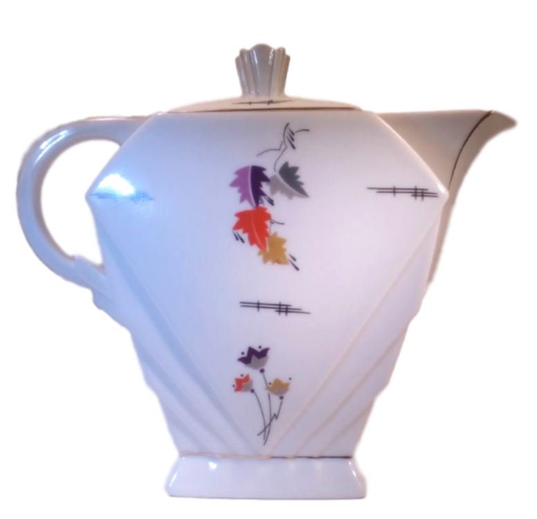 Cafetière Art Déco en Porcelaine