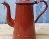 Brown enamelled coffee maker