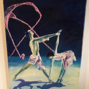 oil painting dance scene