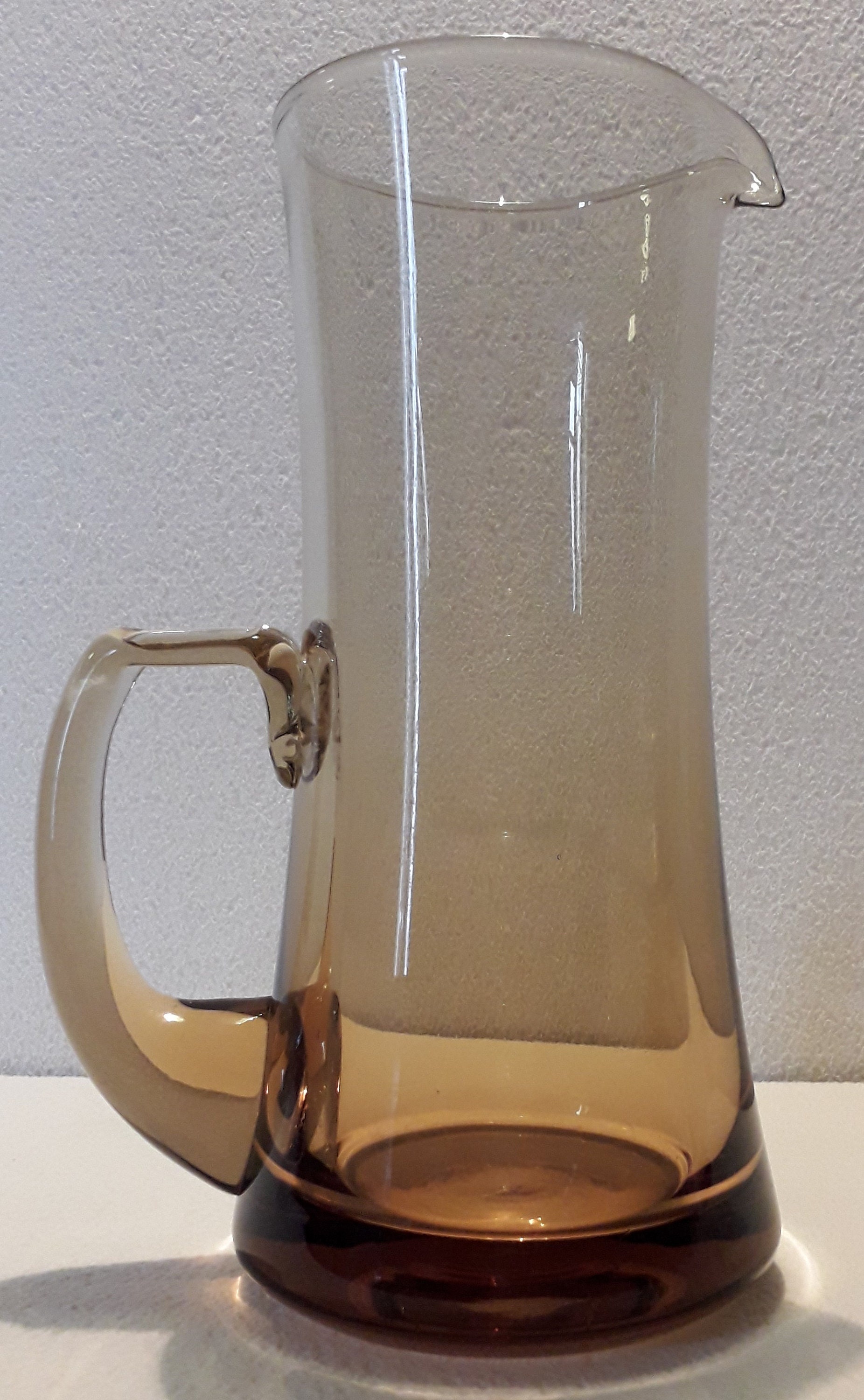 Pichet Vase en Verre Fumé Soufflé