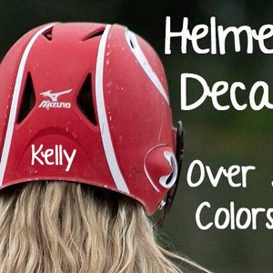 Helmet decal, softball helmet, baseball helmet, hockey helmet, vinyl name decal, softball sticker, custom baseball helmet name, team gift