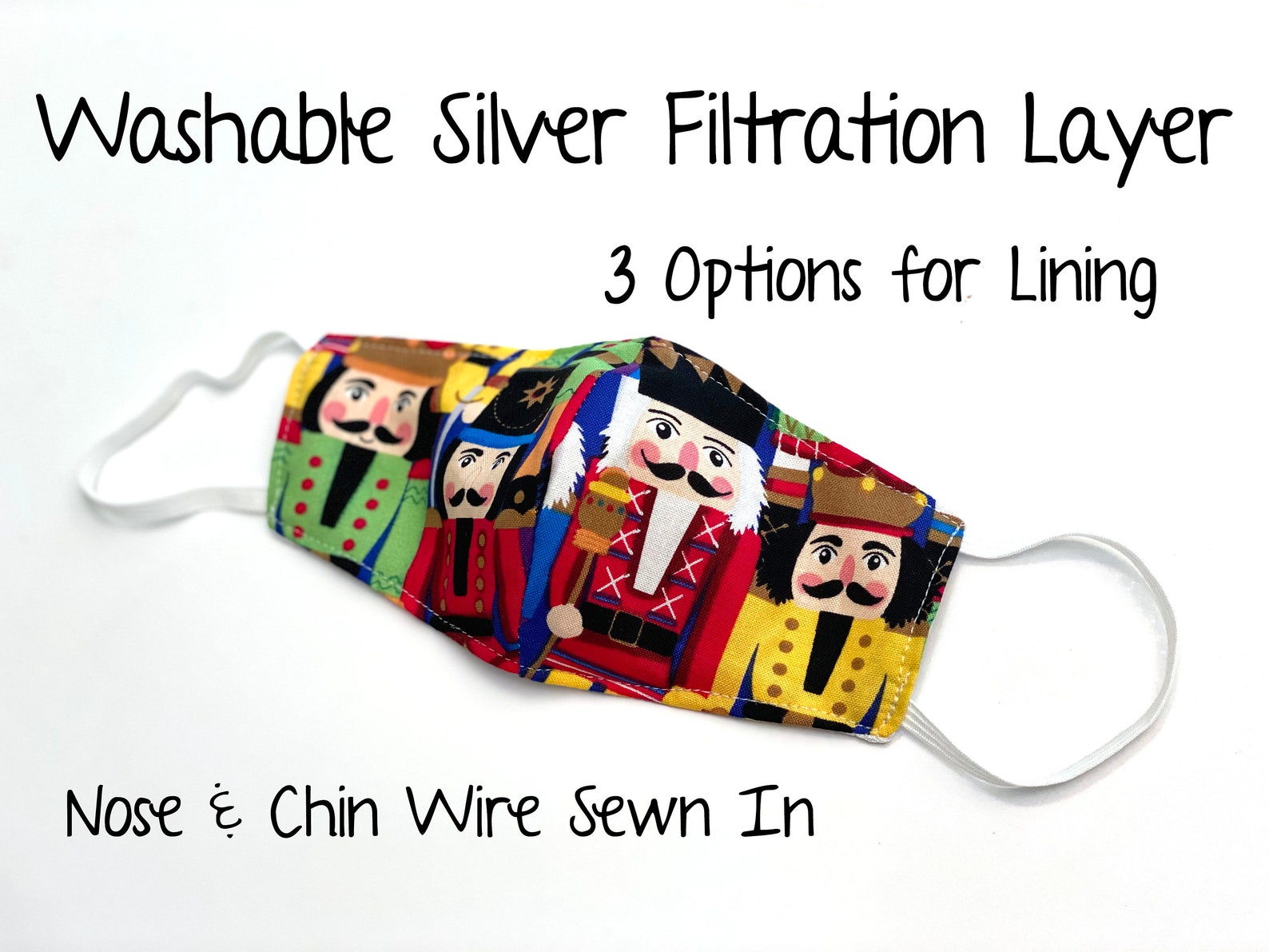 Nutcracker Face mask Washable Reusable Mask Nose wire face Etsy