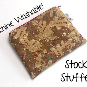 Gingerbread Men - Reusable snack bags, reusable sandwich bags, reusable , snack sack,  for kids,  kids,Easter basket stuffers