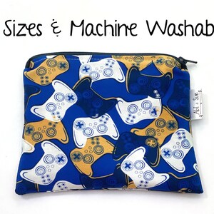 Game On - Reusable snack bags, reusable sandwich bags, zipper snack bag, zippered bag, boy snack bag, snack sack, snack pouch, game birthday
