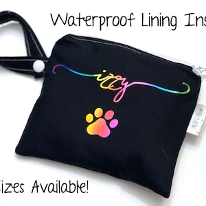 Personalized dog treat bag, leash bag, dog walk bag, dog treat pouch, gift for pets, dog training treat pouch, clip on treat bag, dog gift