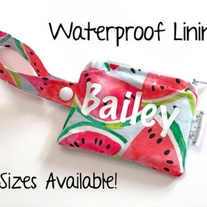 Personalized Dog Treat Bag, clip on leash bag, dog walk bag, dog training bag, puppy training aid, poop bag holder, new puppy gift