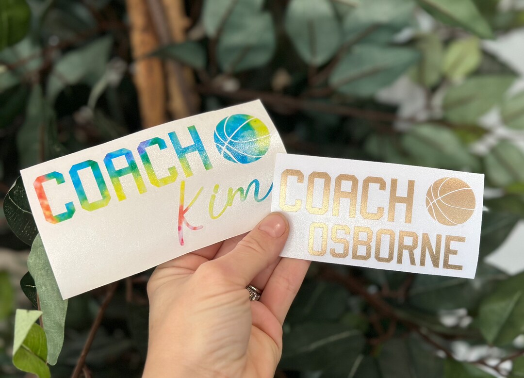 Basketball Coach Decal, Personalized Basketball Coach Gift, Basketball ...